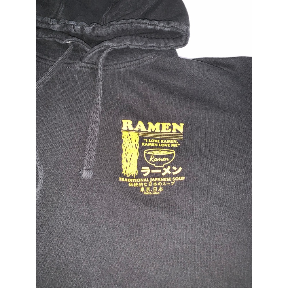 SCW Ramen Traditional Japanese Soup Graphic Hoodie Black Medium - Picture 4 of 10